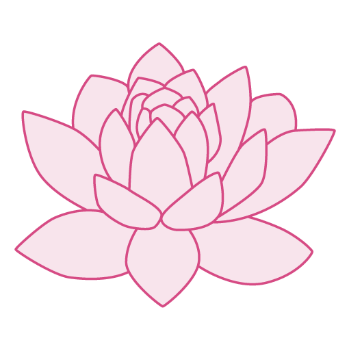 Die Lotosblume in Rosa. Ein Teil der Bildmarke von Inner Light Yoga.
